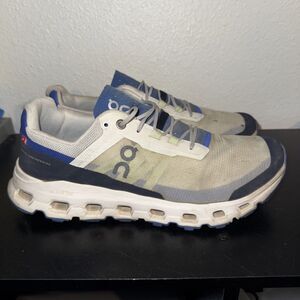 Size 9.5 - On Cloudvista Mens Frost/Ink Blue White Trail Running Sneakers Shoes